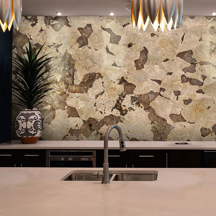 Cullifords Patagonia Desert granite used to make a striking kitchen splashback